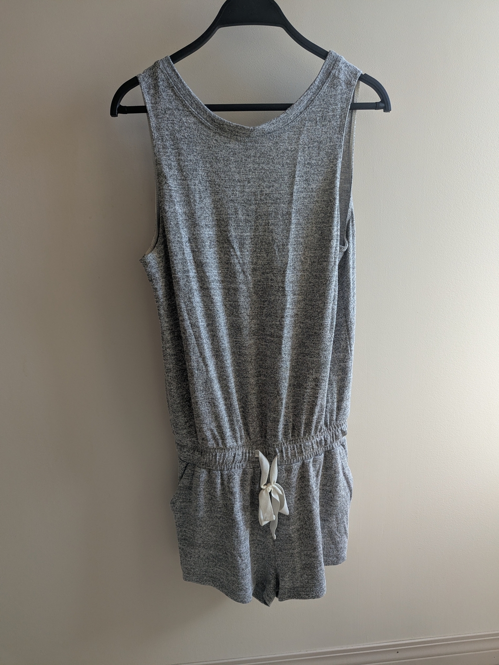 Wilfred Gray Sleeveless Knit Romper with Drawstring Size Extra Small